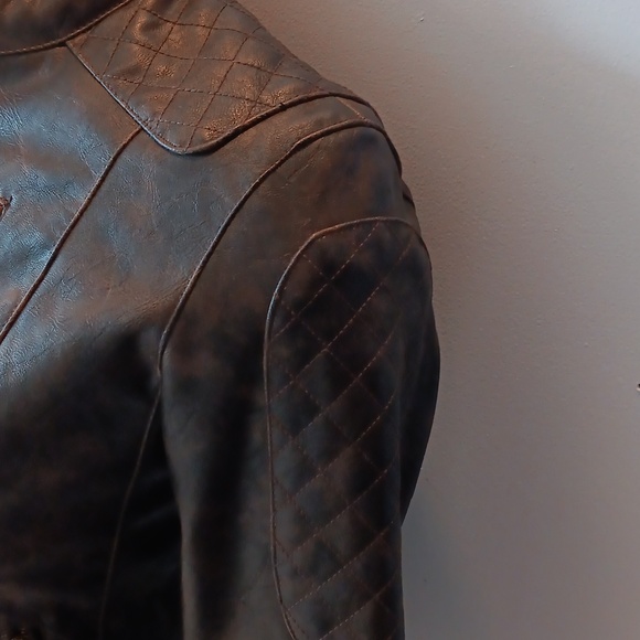 Levi Strauss brown vegan leather jacket NWT - Picture 8 of 13